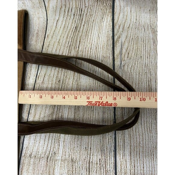 Vaan & Co Upcycled Patchwork Leather Suede Handbag Tote Brown XL Boho Earthy - Picture 12 of 12